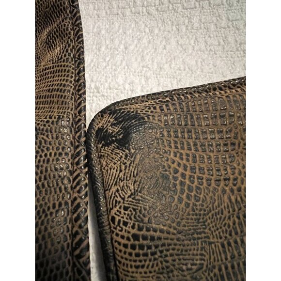 Set Of 2 Faux Leather Reptile Print Pillow Covers, Mystic Valley Traders - Picture 6 of 8